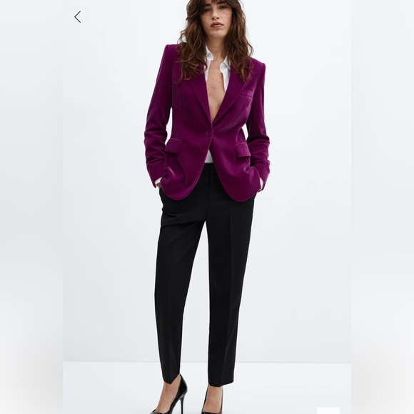 Mango Rich Purple Women's Blazer - Picture 4 of 9